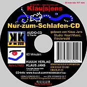 Cover der Audio CD NUR-ZUM-SCHLAFEN-CD von Klausens im KUUUK Verlag mit 3 U